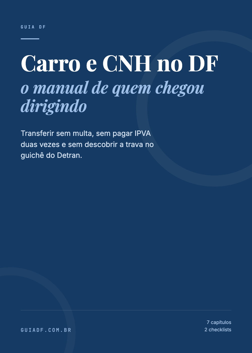 Capa do ebook Carro e CNH no DF